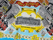 Load image into Gallery viewer, Original 1953 Queen Elizabeth II Coronation Commemorative Scarf with QEII Portrait in Centre.