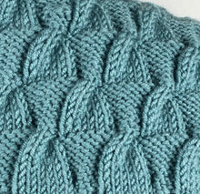 Load image into Gallery viewer, Reproduction 1940s Rib and Cable Knit Jumper in Bashful Blue Acrylic - B36 38 40