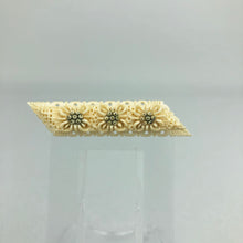 Load image into Gallery viewer, Vintage 1930s 1940s Carved Edelweiss Brooch with Three Finely Carved Flowers