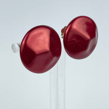 Load image into Gallery viewer, Vintage Metallic Red Hong Kong Made Clip-on Earrings