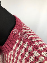 Load image into Gallery viewer, Reproduction 1940s Waffle Stripe Jumper Knitted from a Wartime Pattern - B 36 38 40
