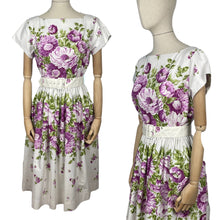 Load image into Gallery viewer, Original 1950's St Michael Floral Belted Summer Dress - Bust 40