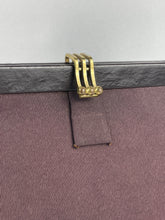 Load image into Gallery viewer, Original 1940's Fassbender Bag in Dark Burgundy Grosgrain with Gold-Tone Fixings