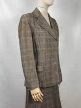 Load image into Gallery viewer, Original 1930s Black, Cream and Red Check Walking Suit - Bust 34 35