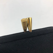 Load image into Gallery viewer, 1940s Black Box Bag with Gold Metal Trim
