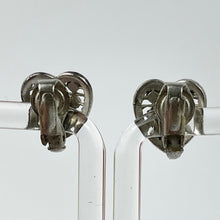 Load image into Gallery viewer, Beautiful Vintage Heart Shaped Earrings with Marcasite Middles