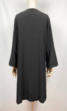 Load image into Gallery viewer, Original 1920s 1930s Black Edge to Edge Coat with Chevron Detail - Bust 38"