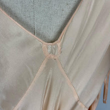 Load image into Gallery viewer, Original 1930s Pure Silk Bias Cut Nightdress with Floral Applique - Bust 34 35 36