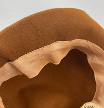 Load image into Gallery viewer, Original 1930’s Chestnut Felt Hat by Doveswing Webflex