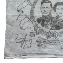 Load image into Gallery viewer, Original 1930's King George VI's Souvenir Hankie in Soft Cotton