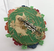 Load image into Gallery viewer, 1930s Czechoslovakian Colourful Wooden Beaded Brooch - Statement Piece