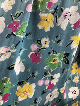 Load image into Gallery viewer, Original 1940s CC41 Floral Crepe Smock - B34 36 38
