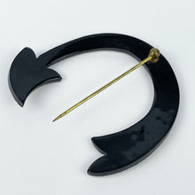 Load image into Gallery viewer, Art Deco Arrow Shaped Black Hat Flash Set With Clear Paste - Great Vintage Piece