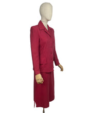 Load image into Gallery viewer, Original 1940's American Made Raspberry Pink Wool Suit by Glen Maid of New York - Bust 34 36