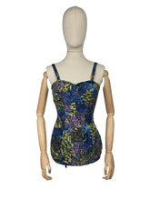 Load image into Gallery viewer, Original 1950's Maidenform Bright Floral Swimsuit - Vintage Swimwear - Bust 36*