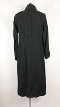 Load image into Gallery viewer, 1930s Black Boucle Wool Coat with Mother Of Pearl Buttons and Double Collar - Bust 36