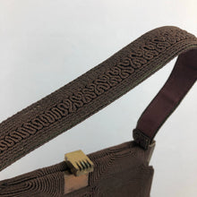 Load image into Gallery viewer, Original 1940's Corde Style Bag in Warm Chocolate Brown - Beautiful Shape - Single Handle