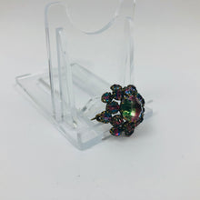 Load image into Gallery viewer, Vintage Edwardian Claw Set Iris Glass Brooch