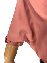 Load image into Gallery viewer, Original 1950's Dusky Pink Day Dress with Burgundy Buttons - Bust 36
