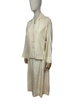 Load image into Gallery viewer, Original 1930's Pure Silk Suit - Smart Piece with Mother Of Pearl Buttons - 36-26-38