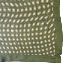 Load image into Gallery viewer, Original 1940's Pale Green Silk Necktie with Cream Polka Dots - Vintage Pocket Square
