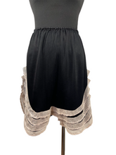 Load image into Gallery viewer, Original Duo of 1920's French Knickers in Black and Cream Celanese with Lace Ruffle Trim - Waist 26 28