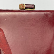 Load image into Gallery viewer, Original 1940s 1950s Burgundy Leather Bag