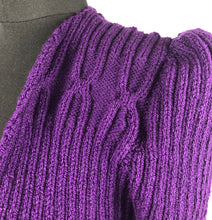 Load image into Gallery viewer, 1940s Style Hand Knitted Bolero in Purple - B34 36