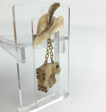 Load image into Gallery viewer, Vintage 1940s Tyrolean Tourist Piece with Pearlized Hat and Hanging Boots