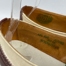 Load image into Gallery viewer, Original 1930's Cream Suede and Brown Leather Lace Up Walking Shoes - UK 6 or 6.5