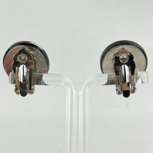 Load image into Gallery viewer, Vintage 1950's Faceted Black Glass Clip-on Earrings