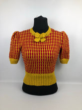 Load image into Gallery viewer, Reproduction 1940s Stripe Jumper Knitted from a Wartime Pattern - B32 33 34
