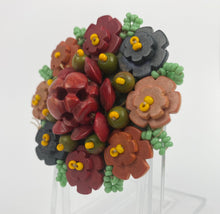 Load image into Gallery viewer, 1930s Czechoslovakian Colourful Wooden Beaded Brooch - Statement Piece