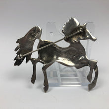 Load image into Gallery viewer, Large Genuine Solid Silver Horse Brooch