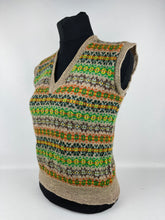 Load image into Gallery viewer, Original 1940s Fair Isle Pullover in Autumnal Shades - Bust 34"