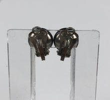 Load image into Gallery viewer, Vintage Warm Chocolate Brown Glass Clip On Earrings
