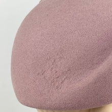 Load image into Gallery viewer, Original 1950's Dusky Pink Felt Hat with Pretty Pleats and Felt Trim
