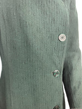 Load image into Gallery viewer, Exceptionally Beautiful Original 1930’s Ivy Green Textured Wool Coat with Genuine Fox Fur Collar - Bust 36 38