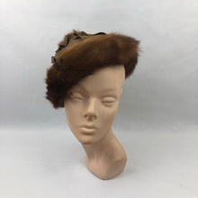 Load image into Gallery viewer, Vintage 1950s Fur Trimmed Hat