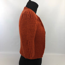 Load image into Gallery viewer, 1940s Style Hand Knitted Bolero in Copper - B34 36