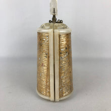 Load image into Gallery viewer, 1950s Cream and Gold Star Confetti Lucite Bag with Twisted Lucite Handle