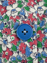 Load image into Gallery viewer, RESERVED 1940s Reproduction Floral Print Blouse with Red, White and Blue Flowers - B34 35