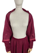 Load image into Gallery viewer, Original 1950's Horrockses Wine Coloured Needle Cord Suit - Bust 36 38