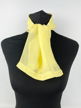 Load image into Gallery viewer, Original 1930's  Soft Yellow Semi Sheer Chiffon Scarf or Headscarf