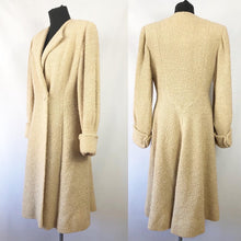 Load image into Gallery viewer, Original 1940s Thick Boucle Wool Coat in Cream - Bust 38