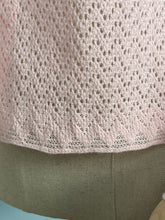 Load image into Gallery viewer, Original 1950's Pink Machine Knitted Bed Jacket with Satin Bow Tie - Sweet Cardigan - Bust 36