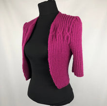 Load image into Gallery viewer, 1940s Style Hand Knitted Bolero in Pink - B34 36