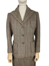 Load image into Gallery viewer, Original 1930's Stylish Dark Brown and Light Brown Tweed Walking Suit - Bust 38