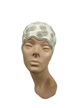 Load image into Gallery viewer, Fabulous Original 1930's Cream Scalloped Edge Swimming Cap - Vintage Swimwear *