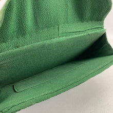 Load image into Gallery viewer, 1930s 1940s Forest Green Crepe Evening Clutch Bag with Paste Set Clasp